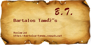 Bartalos Tamás névjegykártya